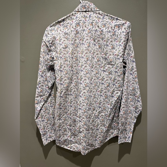 Liberty Vintage Collared Dress Up Shirt Long Sleeve Work Floral Button Down - Picture 2 of 7